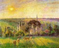 La iglesia y la granja de Eragny 1895 Camille Pissarro